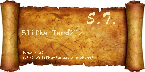 Slifka Teréz névjegykártya